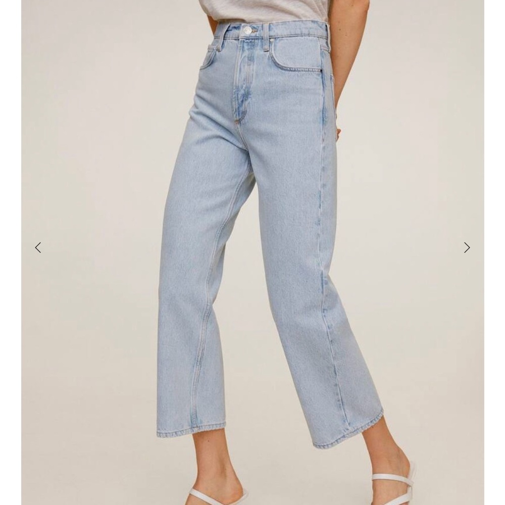 Mango straight high waist jeans